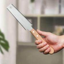 Японская деревообработка, маленькая ручная пила с двойным лезвием, 6-дюймовое лезвие, ручная пила, резка труб из ПВХ, проект «сделай сам», тройная скоростная пила