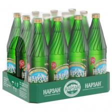 Минеральная лечебно-столовая вода Нарзан, натуральной газации, стекло, 12 шт. по 0.5 л