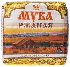 Мука ржаная цельнозерновая Деревенская хлебопекарная Дивинка Россия 1кг