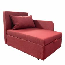Диван кушетка NEXT NICE, со спальным местом 750x1950 мм, ткань велюр Shaggy RED