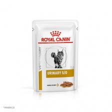 Royal Canin Urinary S/O / Ветеринарный влажный корм (Консервы-Паучи) Роял Канин Уринари для кошек при мочекаменной болезни (цена за упаковку)