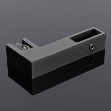 Г-образный сквозной держатель стекла Держатель стекла SERVICE PLUS г-образный, сквозной, 30x10, графит матовый, sus304 S02-502GFM/sus304