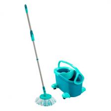 Комплект для уборки Clean Twist Disc Mop Ergo Mobile, швабра с телескопической ручкой + насадка Micro Duo + ведро с системой отжима + тележка (52102)