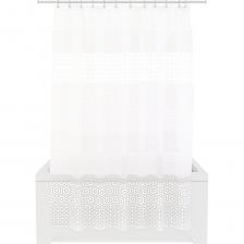 Этот изысканный аксессуар добавит в ваш интерьер нотку современного стиля и роскоши, превращая вашу ванную в удивительное место для релаксации и ухода за собой. Изготовленная из экологичного материала PEVA, шторка "DIAMOND" обеспечивает прочную защиту от брызг воды, при этом поддерживая заботу о природе. Ее легкий и непроницаемый материал сохраняет вашу ванную комнату сухой и чистой, предоставляя вам максимальный комфорт и удовольствие от использования. Прозрачная шторка с элегантными геометрическими фигурами добавляет в вашу ванную комнату утонченный акцент, придавая ей стильный вид. Этот уникальный дизайн создает впечатление легкости и простора, делая вашу ванную комнату более привлекательной и привлекающей внимание. Универсальный размер и 12 люверсов из нержавеющей стали делают шторку "DIAMOND" идеальным выбором для любого типа ванных комнат. Она легко подстраивается под любые размеры ванны или душевой кабины, обеспечивая надежное крепление и идеальную посадку.  