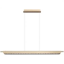 Подвесной линейный светодиодный светильник с диммером Odeon Light Punto 7018/40LA c сенсорн. включением цв. тем-ры 2700-4000-5500K металл/акрил под латунь брашинг IP20 40W 220V
