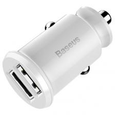Автомобильное зарядное устройство Baseus Grain Fast Charger 2хUSB 5W (белый) (CCALL-ML02)
