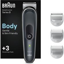 3 Bg3350 — Машинка для ухода за телом — черный/серый, Braun