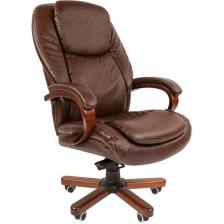 Компьютерное кресло CHAIRMAN 408 (Металл,Дерево,Экокожа/Коричневый)