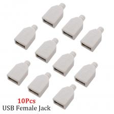 USB разъем 4 Pin, белый, 10 шт.