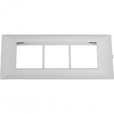 Cуппорт для розетки 45х45 6 модулей Gigant 73916-1GI применяется для организации рабочих мест, монтаж модульных электроустановочных изделий в кабель-каналы. Суппорт состоит из монтажного основания и рамки (накладки) белого цвета. Предназначен для монтажа 6 модулей 22,5х45 мм или 3 постов 45х45 мм. Изготовлен из прочного АБС-пластика. В конструкции предусмотрены фиксаторы для стыковки нескольких суппортов в ряд. Габаритные размеры: 77х194х27 мм. Подходит для кабель-каналов Gigant: Gigant Кабель-канал с крышкой 100x55 белый, 2м 76002-2GI Gigant Кабель-канал с крышкой 100х40 белый, 2м 76004-2GI Gigant Кабель-канал с крышкой 150х55 белый, 2м 76008-2GI Все суппорты Gigant: Gigant Суппорт для розетки 45x45 на 2 модуля 73909-1GI Gigant Cуппорт для розетки 45х45 4 модуля 73915-1GI Gigant Cуппорт для розетки 45х45 6 модулей 73916-1GI Gigant Суппорт для розетки крепежный размер 60 мм 73907-1GI Модули Gigant для встраивания в суппорт: Gigant Розетка с з/к. со шторками белая 851104-1GI Gigant Розетка с з/к. со шторками красная 851107-1GI Gigant Выключатель 1-кл. 45х45 16A 250B белый 850704-1GI Gigant Выключатель 1-кл. 45х22. 5сх. 16A 250B белый 850104-1GI Gigant Модуль адаптер лицевая панель роз. информ., 45x22.5, RJ, 1 вход, белый 87001-1GI Gigant Модуль адаптер лицевая панель роз. информ., 45x45, RJ, 1 вход, белый 87013-1GI Gigant Модуль адаптер (лицевая панель) роз. информ., 45x45, rj, 2 входа, белый 87002-1GI Gigant Механизм розетки компьютерной RJ-45. кат. 5е. UTP модуль 8 контактов 856100-1GI Gigant Механизм розетки телефонной RJ-12 6 контактов белый 855600-1GI