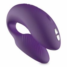 Сенсорный вибратор для пар We-Vibe Chorus Crave, с пультом Д/У, 7,8 см, силикон, фиолетовый