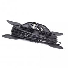 Удлинитель-шнур на рамке 1-местный c/з Stekker, HM02-01-10, 10м, 3*0,75, серия Home (УХз-10), черный 39223