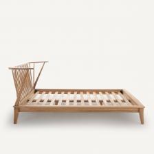 Кровать двуспальная с основанием Caspian 160 x 200 см бежевый