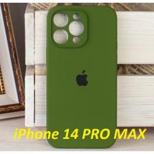 Чехол ЭКОLАЙН, силикон, микрофибра, для iPhone 14 Pro Max, цвет хаки