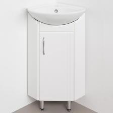 Тумба с раковиной Style Line Эко Стандарт Веер 30 угловая, белая