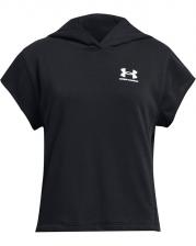 Худи Under Armour Kids Rival Terry Short Sleeve Hoodie, черный/белый