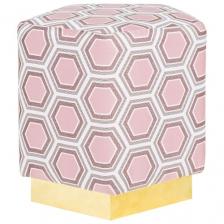 Пуф Hexagon Pink Geometry От Lalume