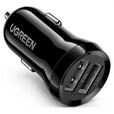 Автомобильное зарядное устройство Ugreen Dual USB-A 24W Car Charger (50875) черный