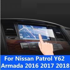Закаленное стекло для автомобильного стайлинга, Защита экрана для Nissan Patrol Y62, Armada 2016, 2017, 2018