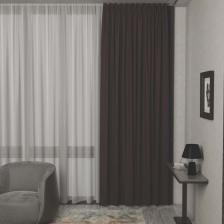 штора портьерная на шт.ленте Garden димаут 200х280см коричневая, арт.сw538636V21