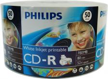 Диск CD-R Philips 700Mb 52x Bulk Printable (50 шт.) (CR7D5JY50/97)
