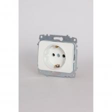 Розетка с заземлением Elbi Jazz Матовый белый M+K 607-016200-217