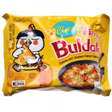 Лапша быстрого приготовления Buldak со вкусом жгучей курицы и сыра 140г