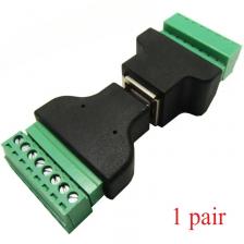1 шт. RJ45 к винтовому адаптеру Rj45 «мама» на 8-контактный разъем для видеорегистратора видеонаблюдения