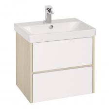 Тумба под раковину Aquaton Сканди 70 см подвесная белая/дуб верона (1A251801SDB20)