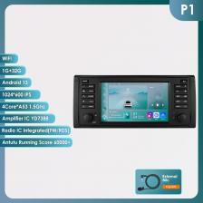 Автомобильный мультимедийный плеер Hizpo, плеер на Android, с 7 "Авторадио, GPS Навигатором, для BMW 5 Series E39 X5 E53 M5 1996-2003