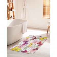 Коврик для ванной противоскользящий на пол 60х100 см станет ярким акцентом для создания домашнего уюта в интерьере вашей ванной комнаты. Большой половик для ванной, душевой и туалета выполнен из мягкого и приятного материала велсофт (100% полиэстер) с тонкой прослойкой из поролона. Велсофт- мягкий ворс, который обеспечивает комфортное прикосновение при хождении босиком. Основание изделия изготовлено из нетканого материала с антискользящим покрытием, что предотвращает его скольжение по плитке и кафелю. Края прямоугольного коврика надежно обработаны, не распушатся (не деформируются) во время эксплуатации. Быстро высыхает и не теряет своих свойств при длительном контакте с влагой. Универсальное изделие подходит для использования в бассейне, сауне, спальне в качестве прикроватного коврика и как коврик для детей. Аксессуар для ванной мгновенно впитывает влагу, быстро сохнет и не линяет. Уход: стирать при температуре 30-40 градусов, выбирая деликатный режим стирки и отжим не более 800 оборотов. НЕ ОТБЕЛИВАТЬ! Декоративная защитная подстилка с фотопринтом подходит для дома и дачи, хороший подарок маме, бабушке, папе, дедушке на День рождения, юбилей и новоселье. В комплект к коврику вы можете подобрать шторку для ванной и корзинку для белья под брендом JoyArty. Яркость рисунка может отличаться от изображения на сайте. Допустимо отклонение в размерах +- 2 см.