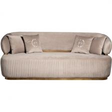 Диван Glarus трехместный, велюр серый 225*88*86см Garda Decor арт.102AN-DIV-1303-SER