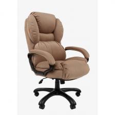 Кресло компьютерное с тканевой обивкой с регулировкой высоты Chairman Home 434 ткань Т-10 бежевое (черный пластик) CHAIRMAN