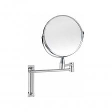 Выдвижное косметическое зеркало UNISTOR Aurelius двухстороннее, 17 см, с креплением на стену, 2х кратное увеличение с одной стороны 212543