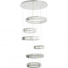 Люстра Citilux Чезаре LED хрустальная, с пультом, хром CL338661