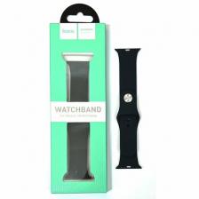 Ремешок для Apple Watch 42/44/45/49mm HOCO WA01 Flexible series classic sports силикон полуночный черный (midnight blue)