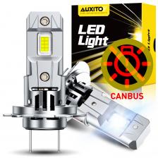 AUXITO 2 шт. Canbus H7 светодиодные лампы фары мощные супер яркие белые 6500K без ошибок Turbo светодиодные лампы H7 для автомобильного прожектора 12 В CSP