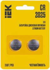 Батарейка IEK ABT-CR2025-OP-L02 дисковая литиевая CR2025 (2шт/блистер)