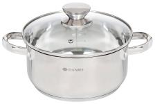Кастрюля с крышкой Daniks Оптима QS-S-20/GS-01201-20CA 3.1 л
