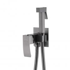 Гигиенический душ Abber Wasserfall AF8625NG со смесителем, С ВНУТРЕННЕЙ ЧАСТЬЮ, никель