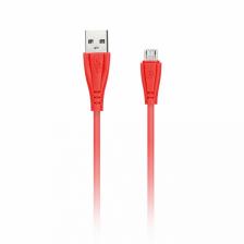 Дата-кабель Smartbuy MicroUSB кабель в резин. оплетке Gear, 1 м., <2А, красный (iK-12RG red)/100, цена за 1 шт