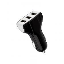 Зарядное устройство в прикуриватель REXANT 3 x USB, 1000mA, черное, цена за 1 шт
