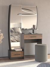 Трюмо «СИЦИЛИЯ», 1002x432x1645 мм, цвет графит/дуб крафт табачный