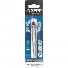 Сверло по кафелю и стеклу копьевидное GREPP предназначено для обработки кафеля, стекла и керамики. Изделие выполнено из твердого сплава: обладает повышенной прочностью и износостойкостью; устойчиво к воздействию высоких температур. 4 режущие грани и копьевидный наконечник обеспечиваю чистое сверление. Используется совместимо с дрелями или шуруповертами на низких оборотах (600 об/мин при охлаждении водой). Внимание, изображение товара может отличаться от реального! Верные параметры указаны в технических характеристиках товара.