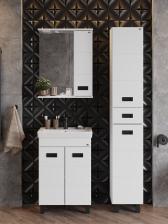 Зеркало – шкаф Onika «Балтика» Black 58, правый, с подсветкой, 580x160x712 мм, цвет белый