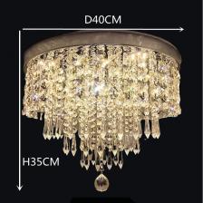 Свет в европейском стиле, хрустальная люстра с блеском для гостиной, спальни, потолочный светильник E27, светильники, домашний декор