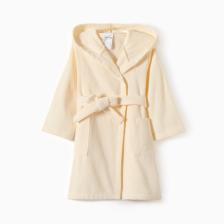 Халат махровый детский «Экономь и Я», размер 32, хлопок 100%, 340 г/м?, молочный