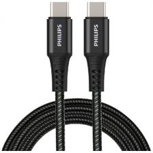 Кабель Philips USB C - USB C, 100W, 1.2м, черный (DLC9530B/67)
