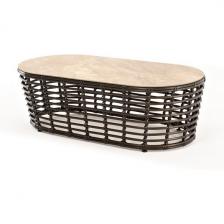 Валенсия журнальный столик из искусственного ротанга, цвет бронзовый 4SIS УТ-00006746 (овальная столешница)