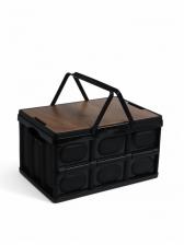 Стол - корзина Maclay 2 в 1, складной, 30 л, 43.5x30x24/6 см, черный